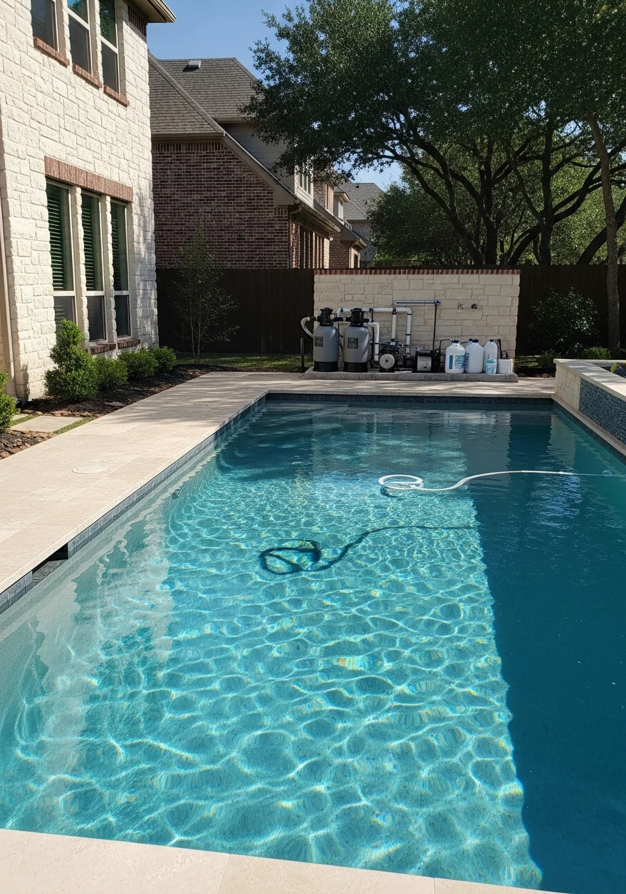 Close-up of technician performing skilled work on a Plano property.